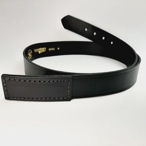 🍒 BOSTON LEATHER No Scratch Genuine Leather Work Belt Black Men's Sz M